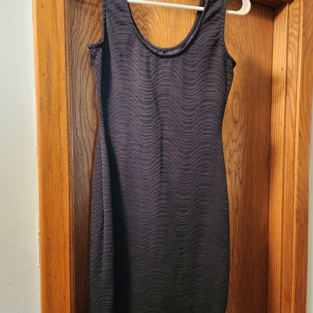 Xhilaration Black Textured Midi Dress